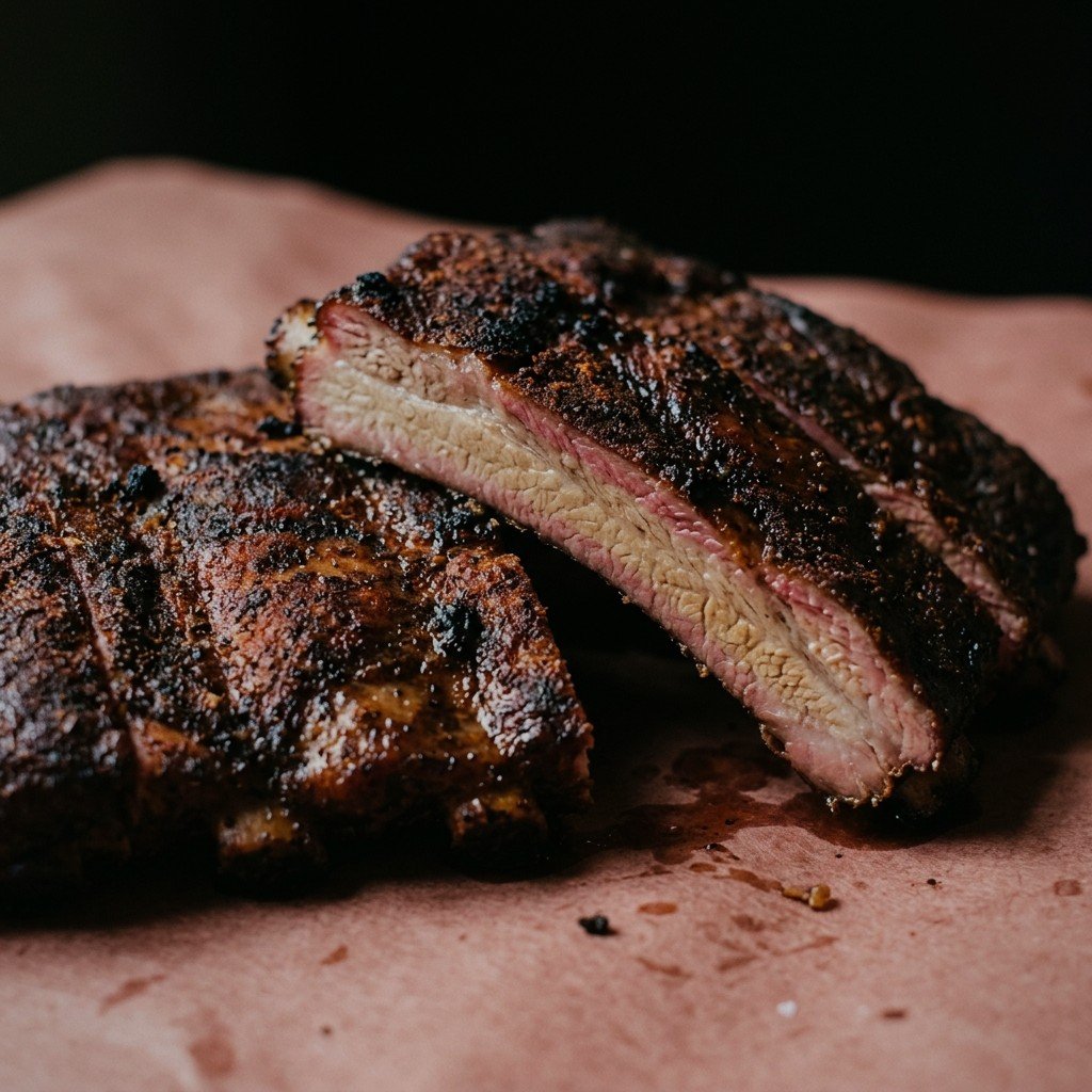 Smoked pork ribs, 3-2-1 method