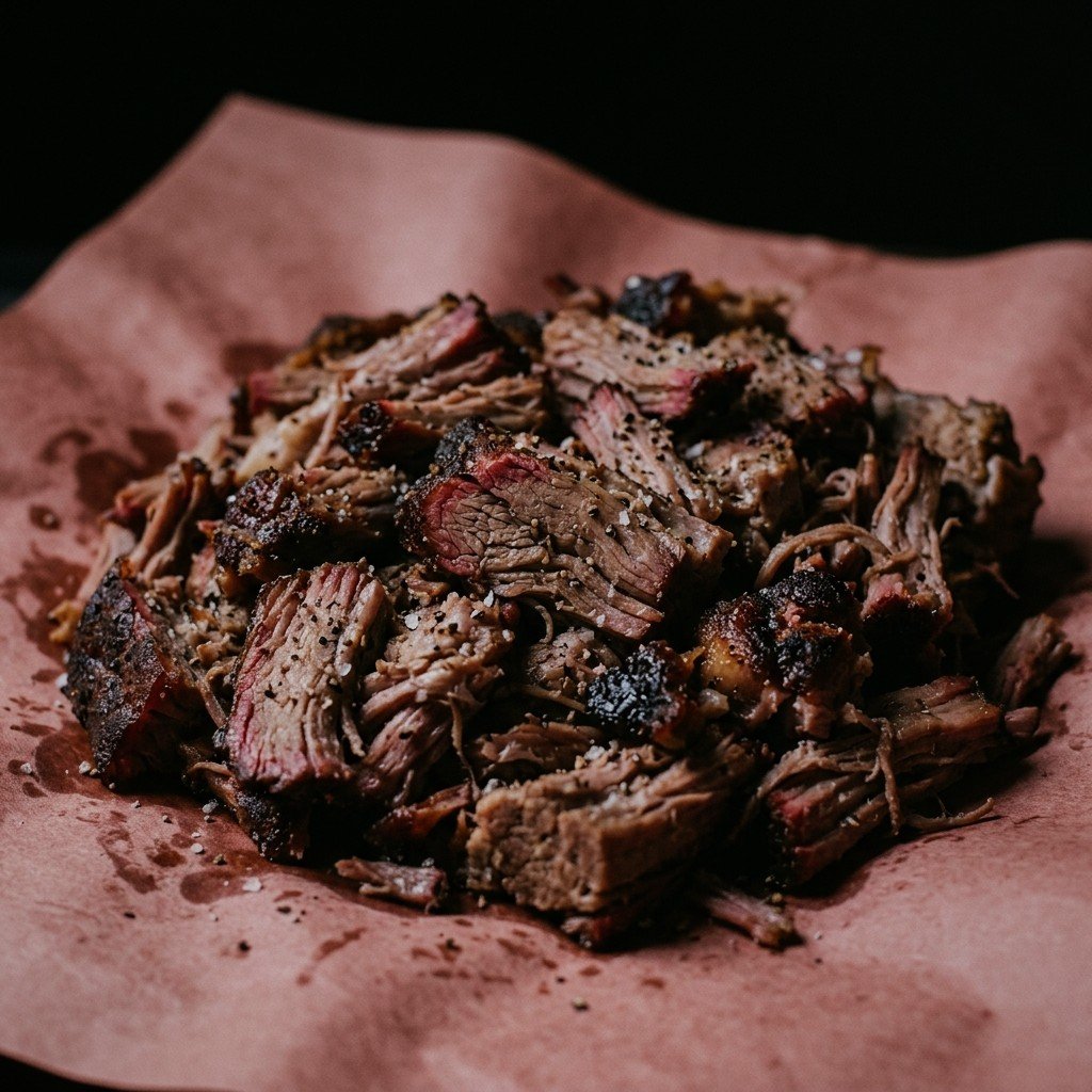 Smoked pulled pork shoulder